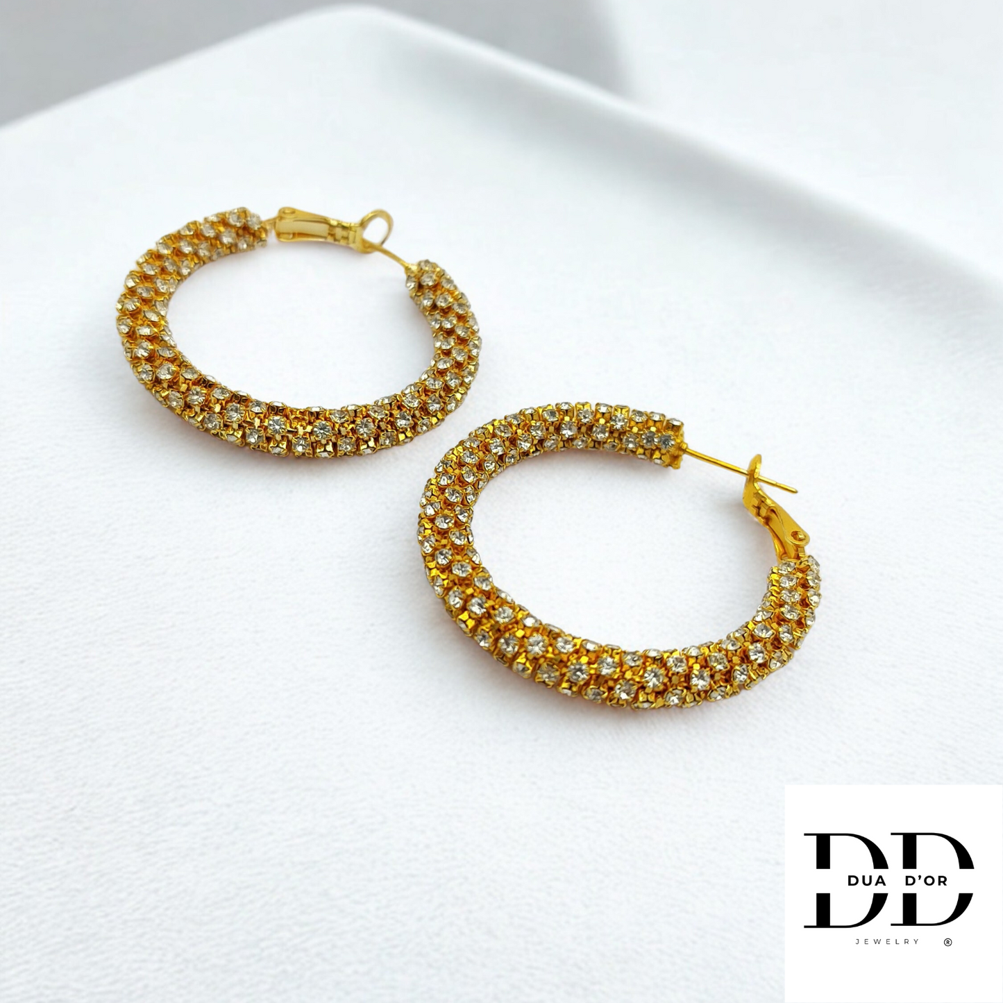 Luxe Hoop Zirconia Oorbellen