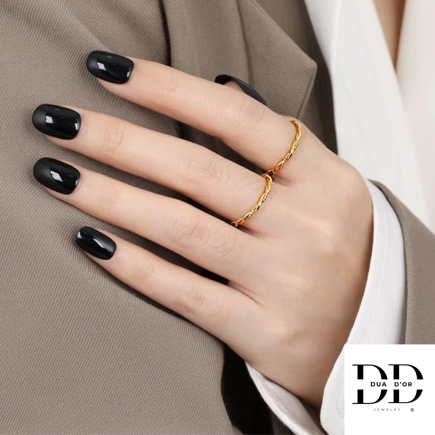 Twisted Ring, Goud/Zilver