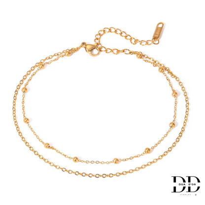 Luna Dubbele Enkelketting