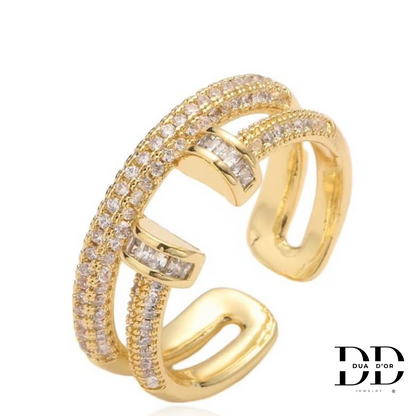 Golden Symphony Ring