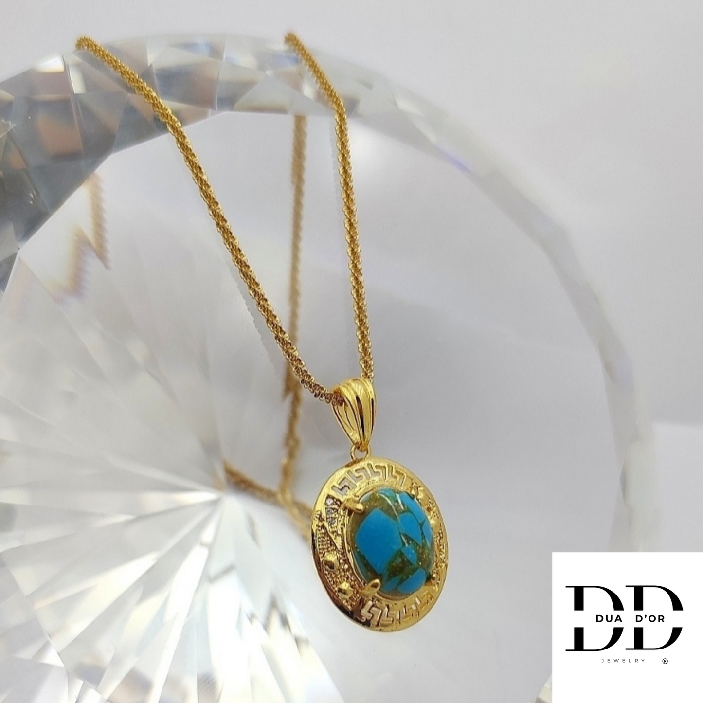 Golden Turquoise Halsketting