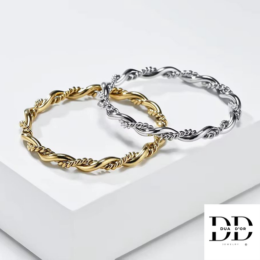 Twisted Ring, Goud/Zilver