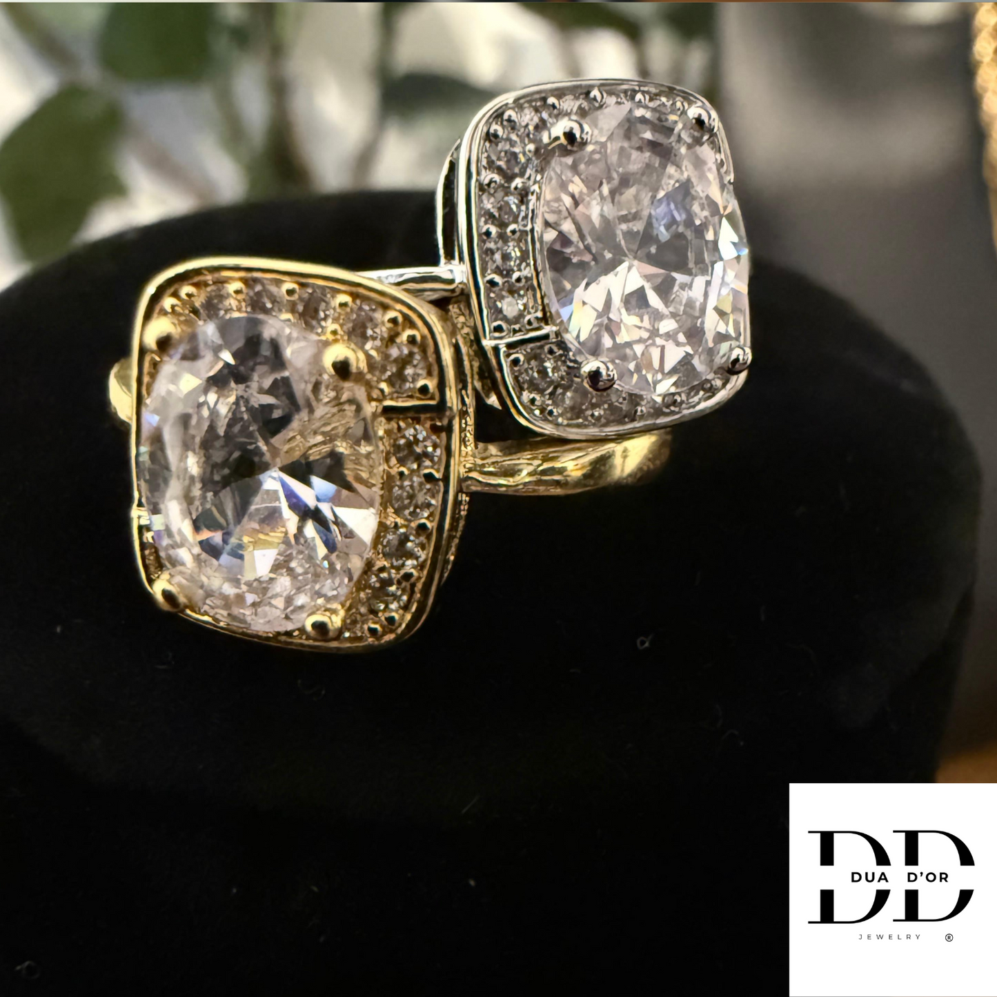 Radiance Crown Ring Goud & Zilver