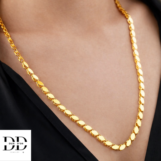 Halsketting Zara XL, Goud Omhuld