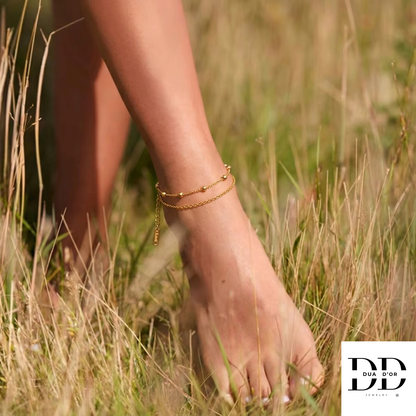 Luna Dubbele Enkelketting