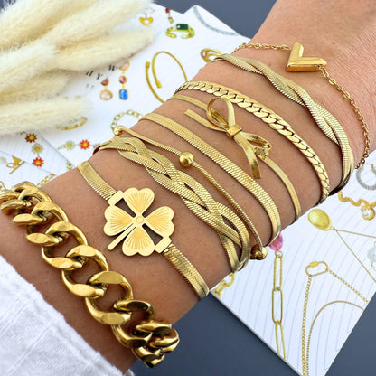 Twist Gold Armband, 18K Goud Omhuld