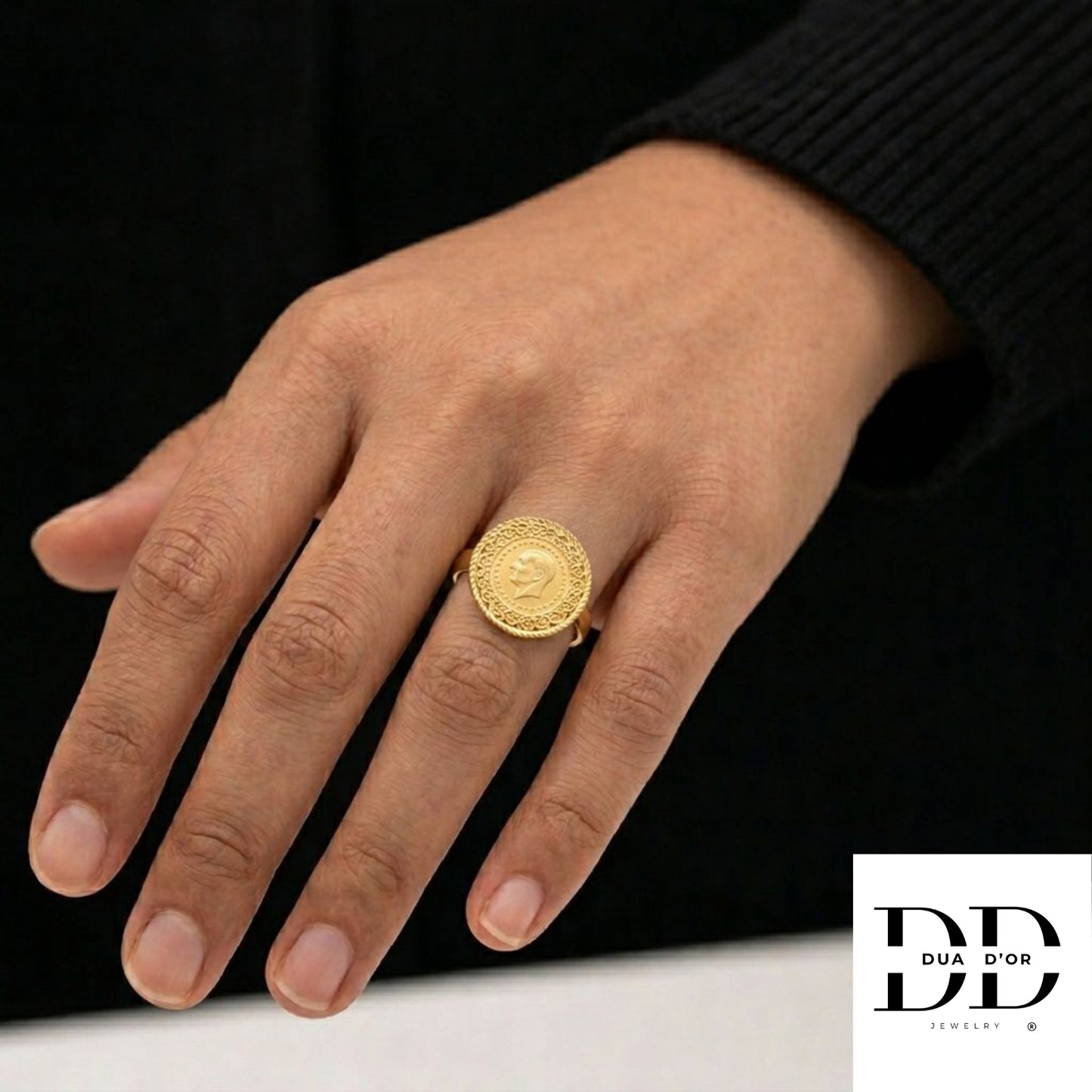Golden Coin Ring