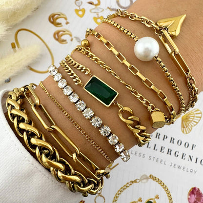 Pearl Touch Armband, 18K Goud Omhuld