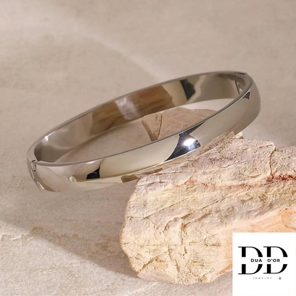 Round Cuff Armband, Goud/Zilver