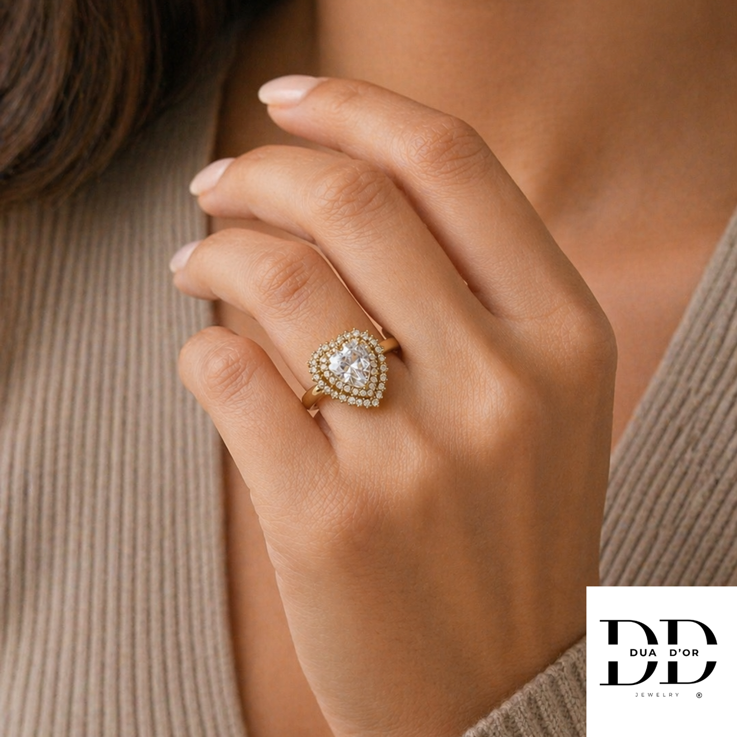 Royal Heart Ring, Goud & Zilver