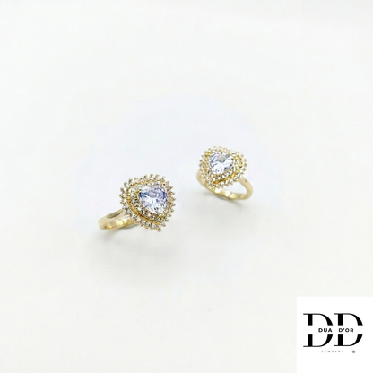 Royal Heart Ring, Goud & Zilver