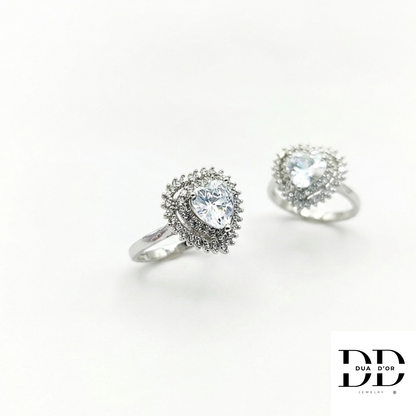 Royal Heart Ring, Goud & Zilver