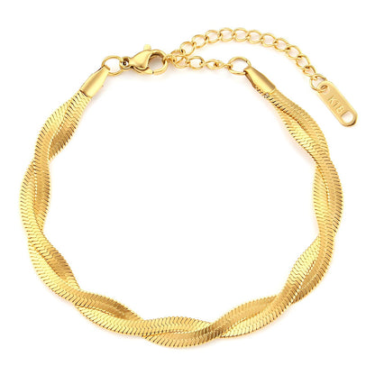 Twist Luxe Armband, 18K Goud Omhuld