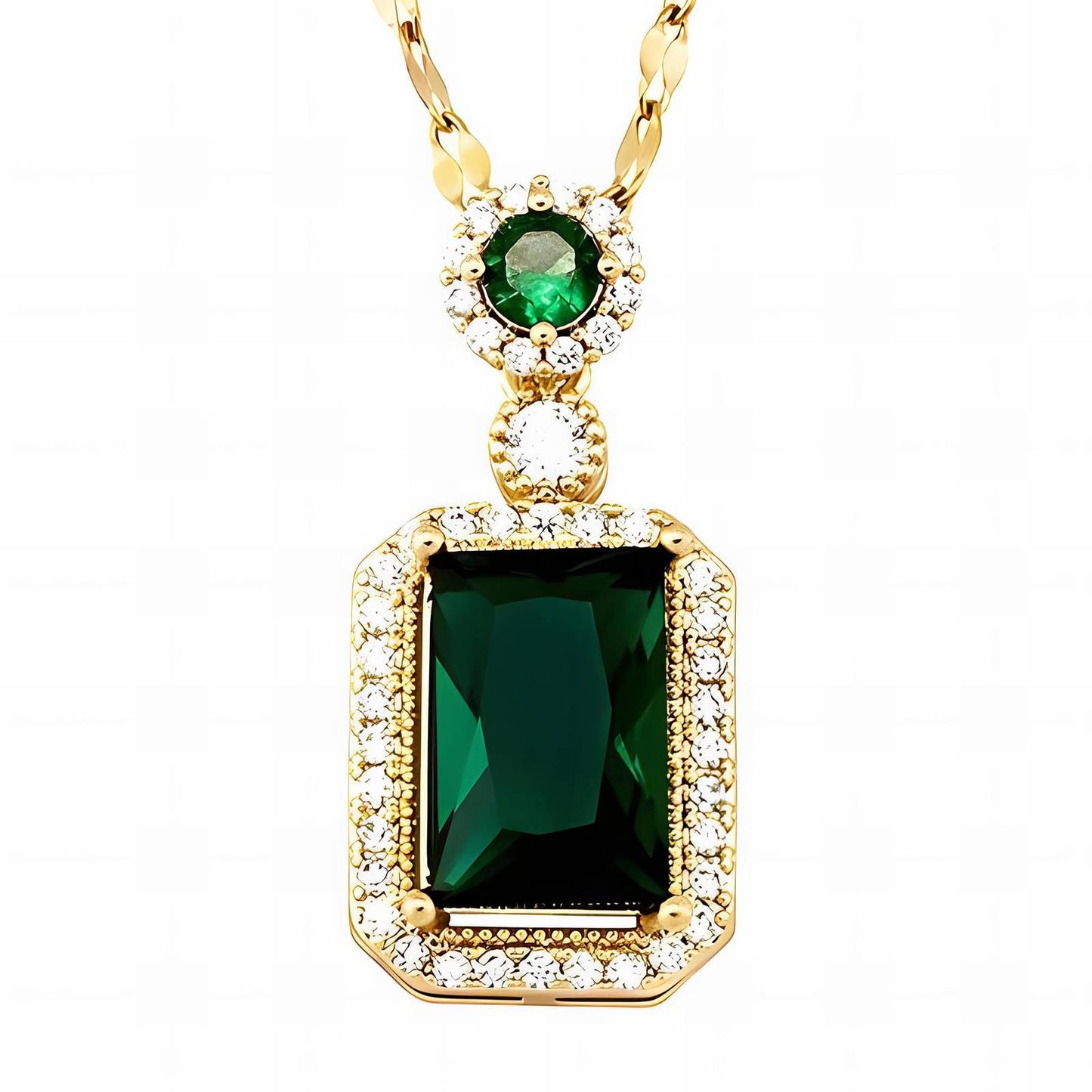 Emerald Look Green, 18K Goud Omhuld