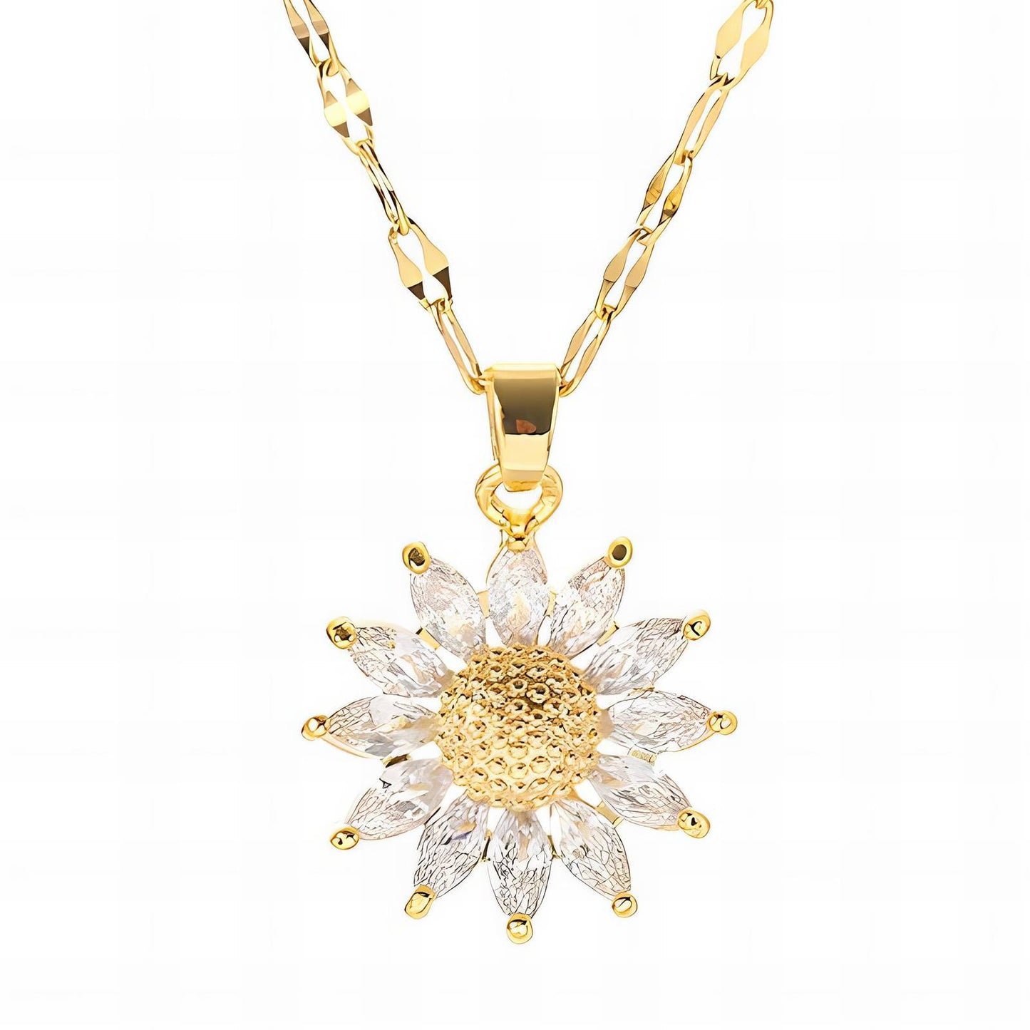 Flower Necklace, 18K Goud Omhuld