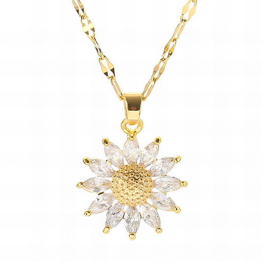 Flower Necklace, 18K Goud Omhuld