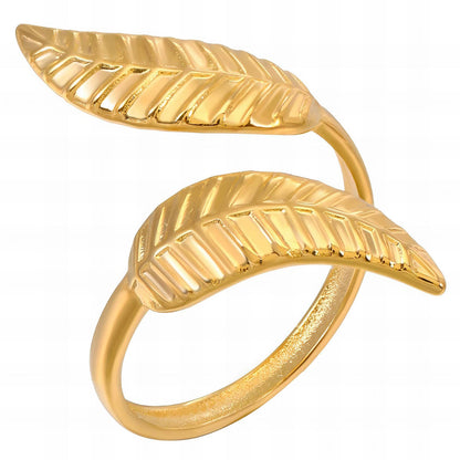 Leaves Ring, 18K Goud Omhuld