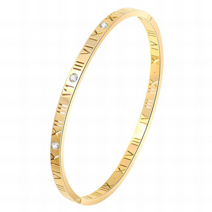 Romeinse Numeral Armband, 18K Goud Omhuld