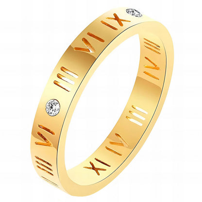 Aurum Roman Ring, 18K Goud/Zilver Kleur