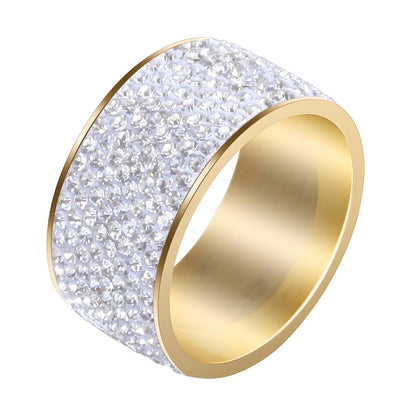 Luna Pavé Ring, 18K Goud Omhuld, Zirconia steen