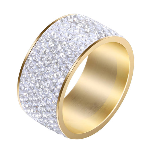 Luna Pavé Ring, 18K Goud Omhuld, Zirconia steen