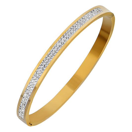 Crystal Line Armband, 18K Goud Omhuld