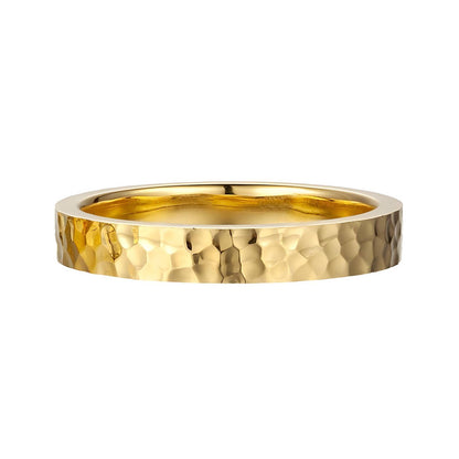 Hammered Gold Ring, 18K Goud Omhuld