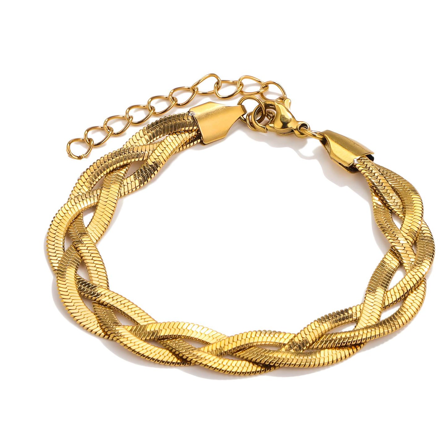 Twist Gold Armband, 18K Goud Omhuld
