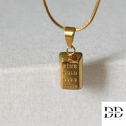 Gold bar Halsketting