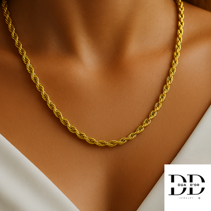 Halsketting Dua-Luxe Lang, Goud Omhuld