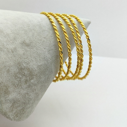 Burma Twisted Gold Armband