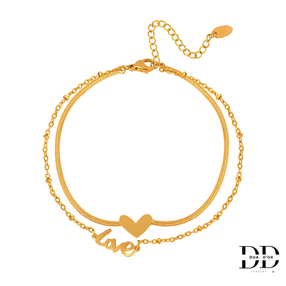 Heart of Love Enkelketting