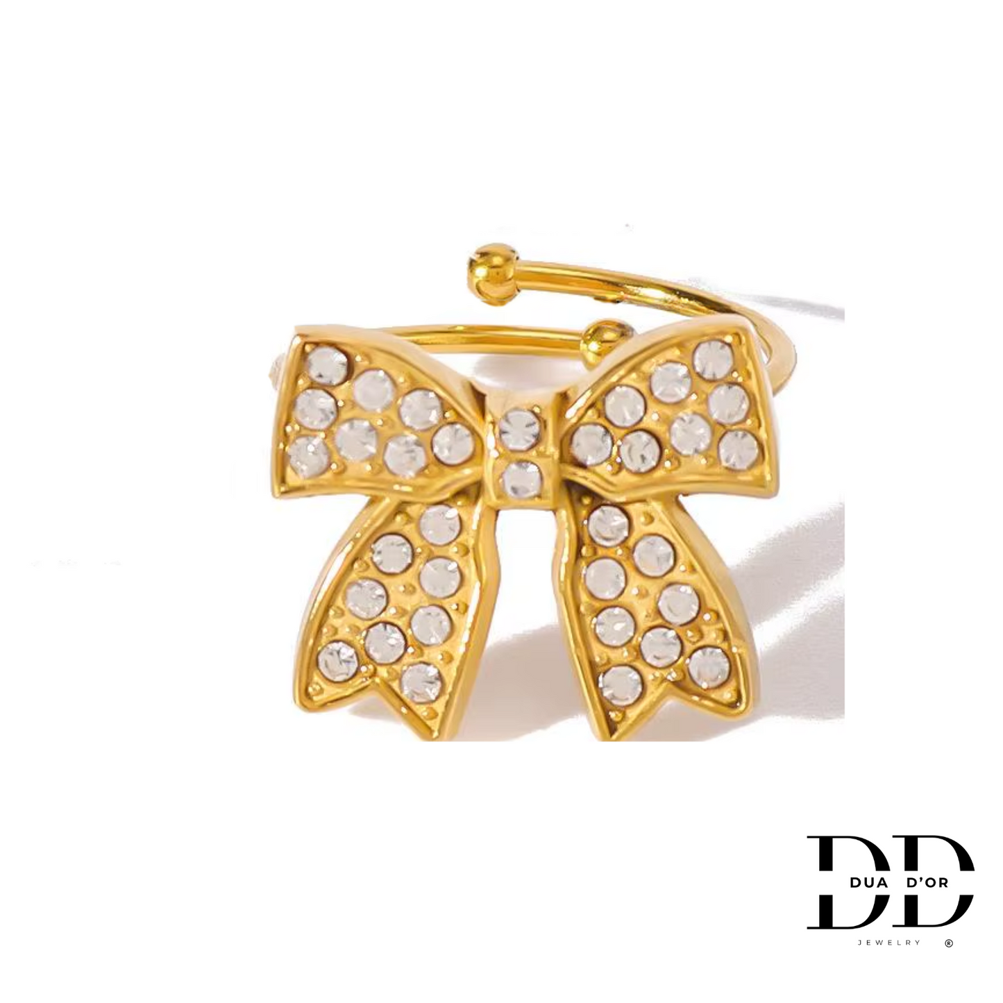 Fleur D'OR Ring, Met Cubic Zirconia