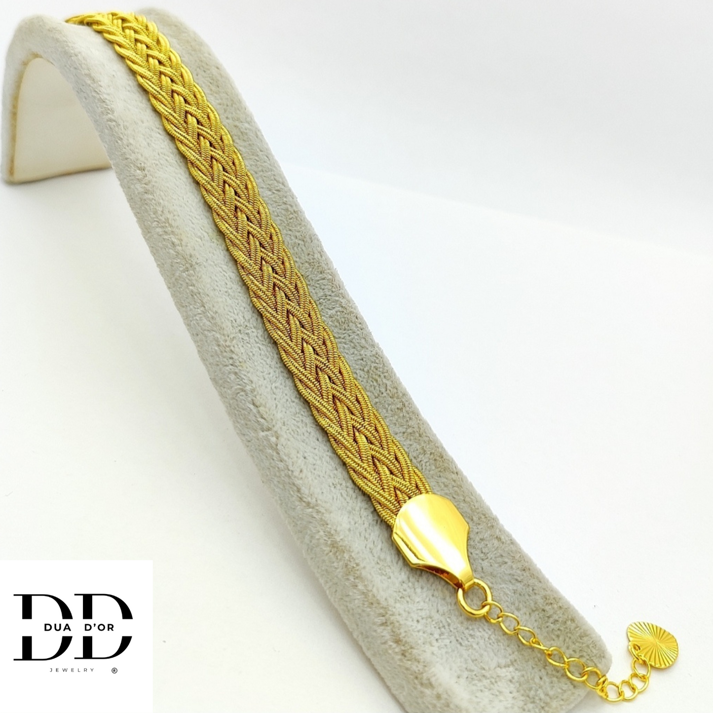 Golden Weave Bold Fijn gevlochten Armband