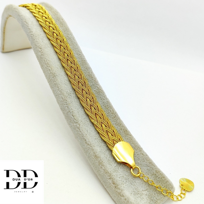 Golden Weave Bold Fijn gevlochten Armband